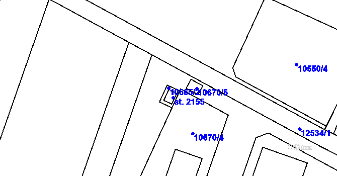 Parcela st. 10665/2 v KÚ Hrušovany nad Jevišovkou, Katastrální mapa