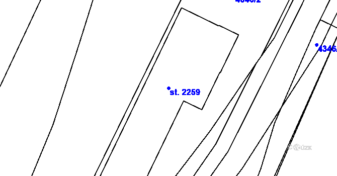 Parcela st. 2259 v KÚ Hrušovany nad Jevišovkou, Katastrální mapa