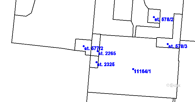 Parcela st. 2265 v KÚ Hrušovany nad Jevišovkou, Katastrální mapa