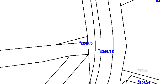 Parcela st. 4618/2 v KÚ Hrušovany nad Jevišovkou, Katastrální mapa
