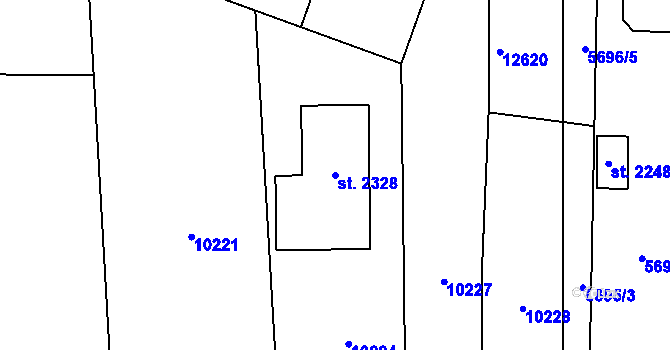 Parcela st. 2328 v KÚ Hrušovany nad Jevišovkou, Katastrální mapa