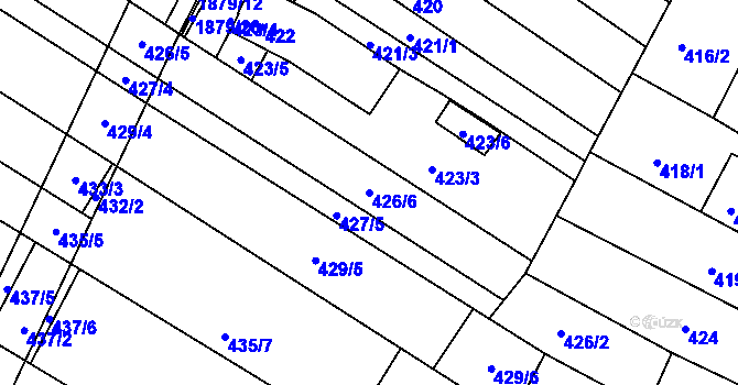 Parcela st. 426/6 v KÚ Hrušovany u Brna, Katastrální mapa
