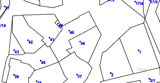 Parcela st. 46 v KÚ Hřebeč, Katastrální mapa