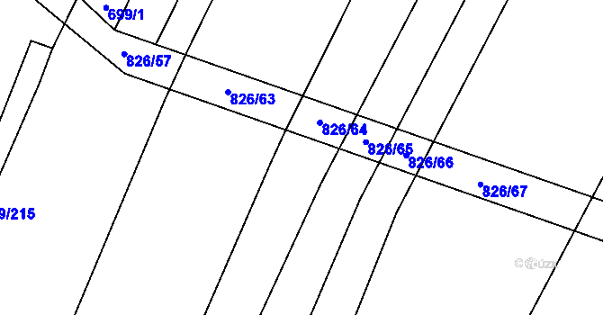 Parcela st. 339/226 v KÚ Hředle, Katastrální mapa