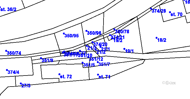 Parcela st. 21 v KÚ Hřensko, Katastrální mapa