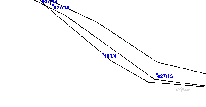 Parcela st. 161/4 v KÚ Hřibsko, Katastrální mapa