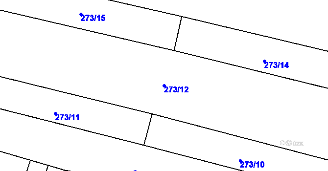 Parcela st. 273/12 v KÚ Hříšice, Katastrální mapa