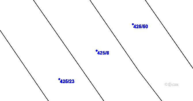 Parcela st. 425/8 v KÚ Bedřichovice u Hříškova, Katastrální mapa