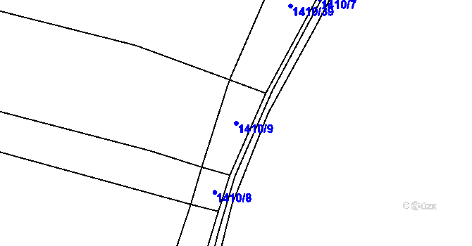 Parcela st. 1410/9 v KÚ Hříškov, Katastrální mapa