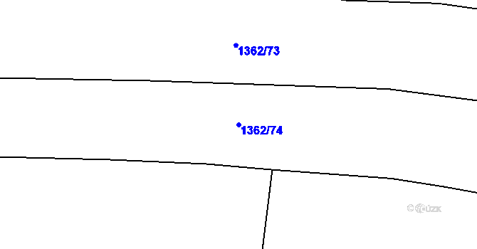 Parcela st. 1362/74 v KÚ Hříškov, Katastrální mapa