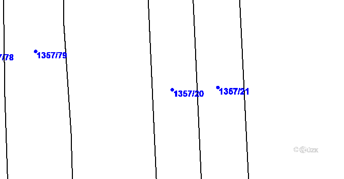 Parcela st. 1357/20 v KÚ Hříškov, Katastrální mapa