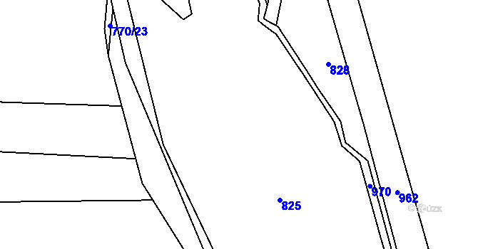 Parcela st. 122/7 v KÚ Hřiště, Katastrální mapa