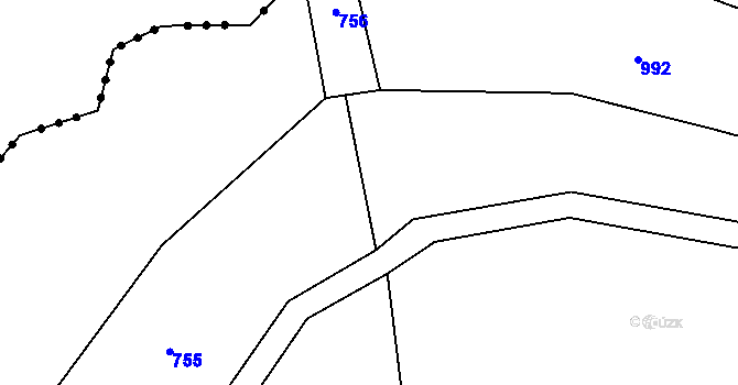 Parcela st. 172/2 v KÚ Hřiště, Katastrální mapa
