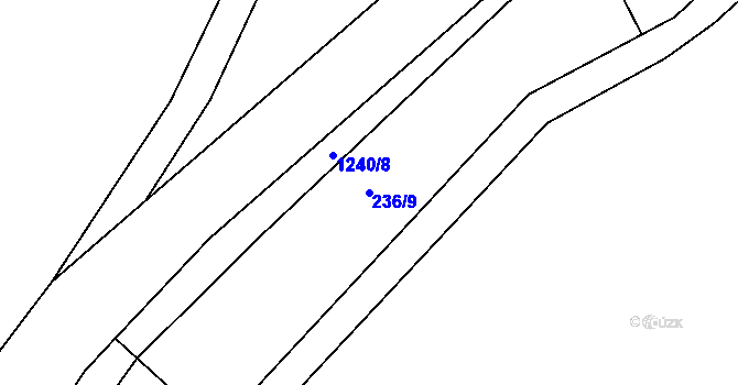 Parcela st. 236/9 v KÚ Hřivice, Katastrální mapa