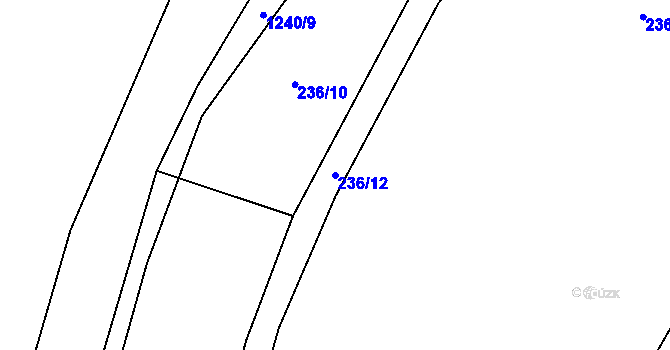 Parcela st. 236/12 v KÚ Hřivice, Katastrální mapa