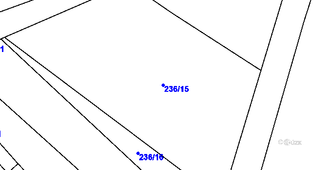 Parcela st. 236/15 v KÚ Hřivice, Katastrální mapa
