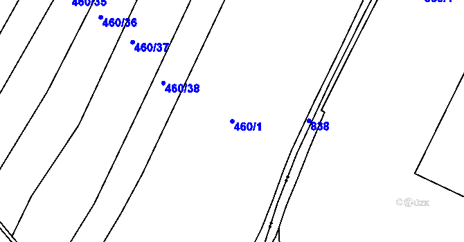 Parcela st. 460/1 v KÚ Hřmenín, Katastrální mapa