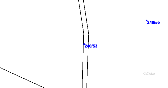 Parcela st. 240/53 v KÚ Hřmenín, Katastrální mapa