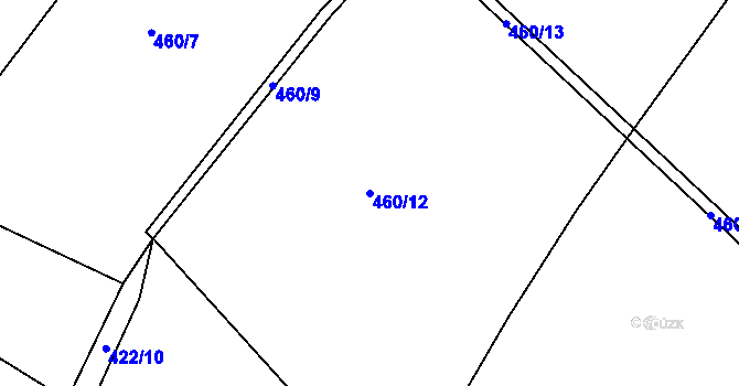 Parcela st. 460/12 v KÚ Hřmenín, Katastrální mapa