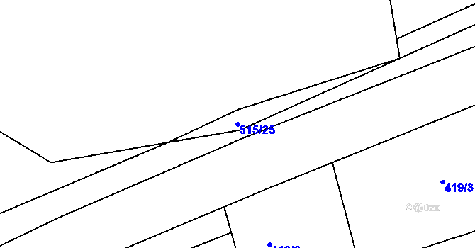 Parcela st. 515/25 v KÚ Hudcov, Katastrální mapa