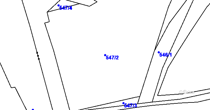 Parcela st. 547/2 v KÚ Hudcov, Katastrální mapa