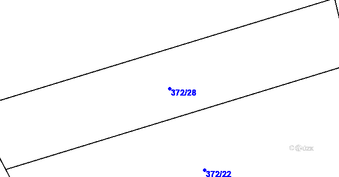 Parcela st. 372/28 v KÚ Hudcov, Katastrální mapa