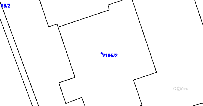Parcela st. 2195/2 v KÚ Hulín, Katastrální mapa