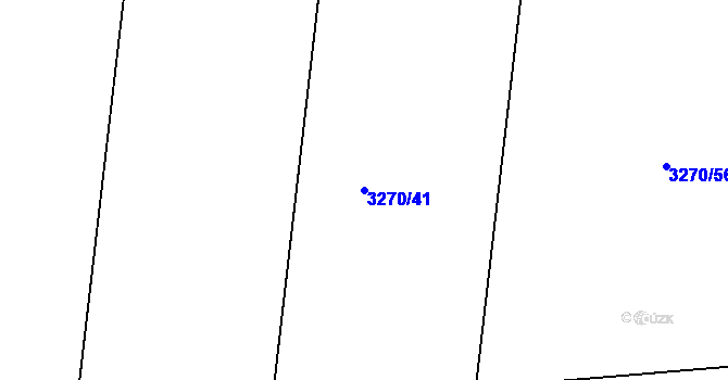 Parcela st. 3270/41 v KÚ Hulín, Katastrální mapa