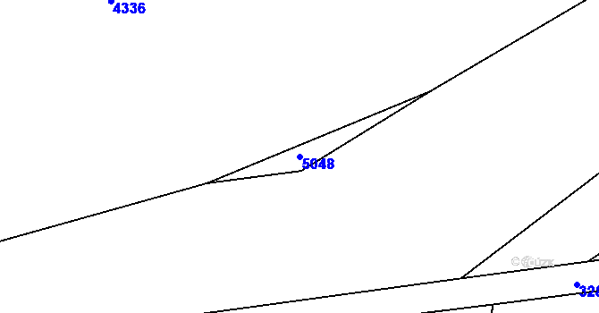 Parcela st. 5048 v KÚ Hulín, Katastrální mapa