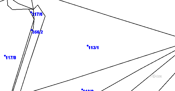 Parcela st. 113/1 v KÚ Humburky, Katastrální mapa