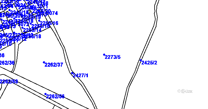 Parcela st. 2273/5 v KÚ Humpolec, Katastrální mapa