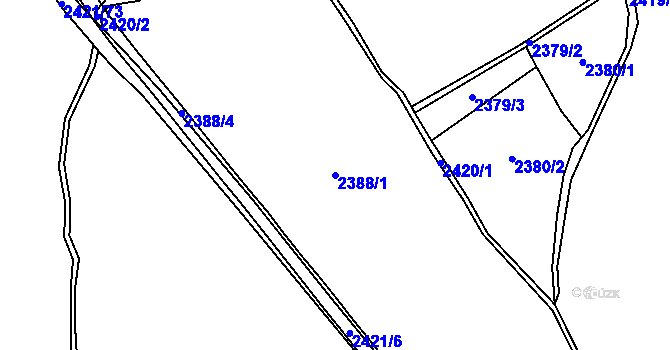 Parcela st. 2388/1 v KÚ Humpolec, Katastrální mapa