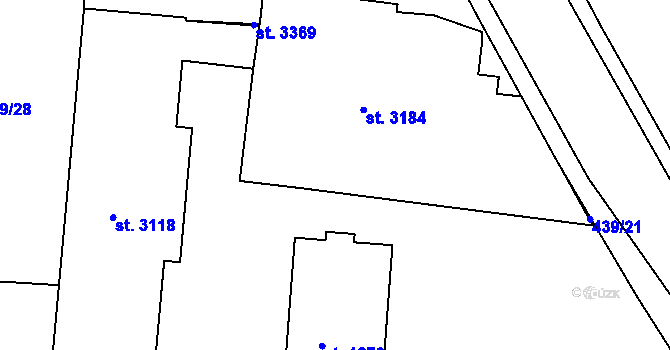 Parcela st. 439/20 v KÚ Humpolec, Katastrální mapa