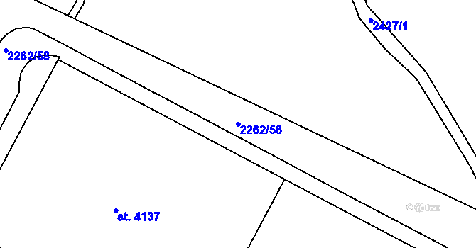 Parcela st. 2262/56 v KÚ Humpolec, Katastrální mapa