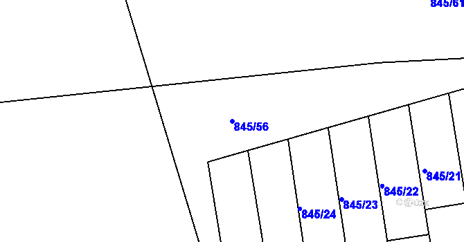Parcela st. 845/56 v KÚ Humpolec, Katastrální mapa