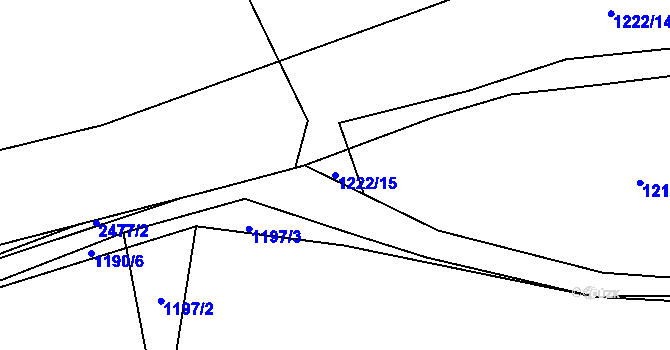 Parcela st. 1222/15 v KÚ Humpolec, Katastrální mapa