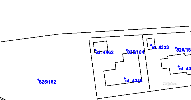 Parcela st. 4462 v KÚ Humpolec, Katastrální mapa