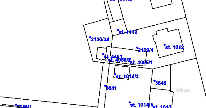 Parcela st. 4461 v KÚ Humpolec, Katastrální mapa