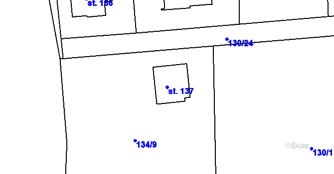 Parcela st. 137 v KÚ Rozkoš u Humpolce, Katastrální mapa