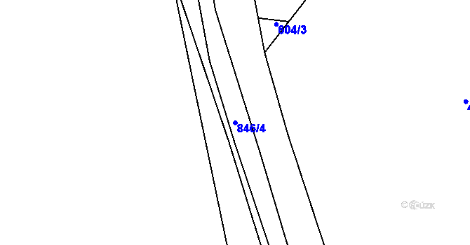 Parcela st. 846/4 v KÚ Lipno u Hunčic, Katastrální mapa