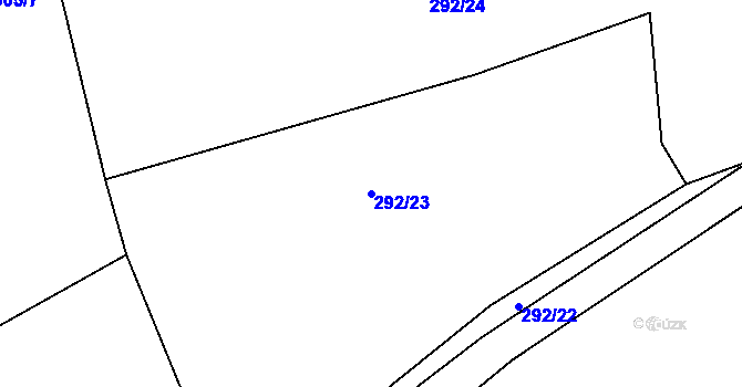 Parcela st. 292/23 v KÚ Lipno u Hunčic, Katastrální mapa