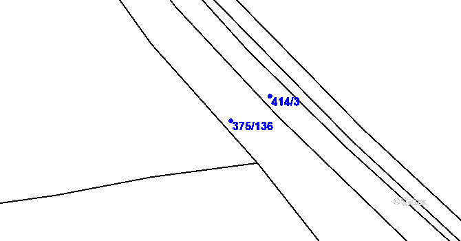 Parcela st. 375/136 v KÚ Lipno u Hunčic, Katastrální mapa