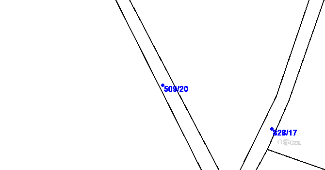 Parcela st. 509/20 v KÚ Lipno u Hunčic, Katastrální mapa