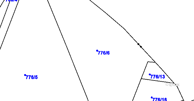 Parcela st. 776/6 v KÚ Lipno u Hunčic, Katastrální mapa