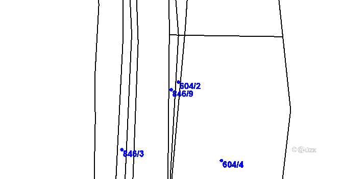 Parcela st. 846/9 v KÚ Lipno u Hunčic, Katastrální mapa