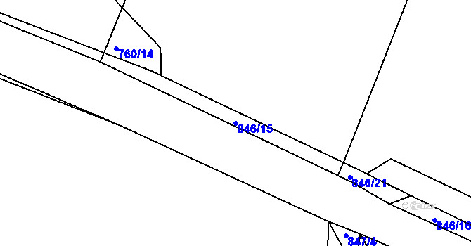 Parcela st. 846/15 v KÚ Lipno u Hunčic, Katastrální mapa