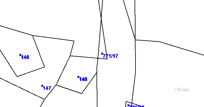 Parcela st. 771/17 v KÚ Stará Oleška, Katastrální mapa