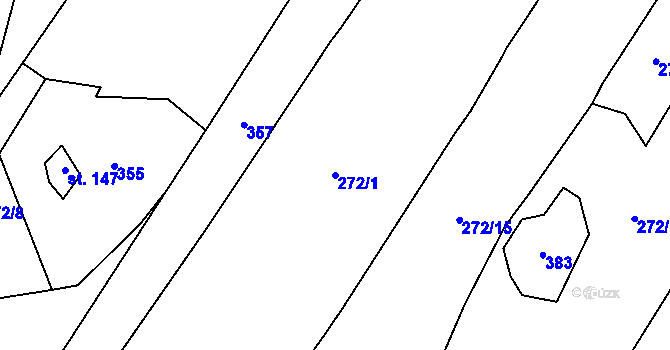 Parcela st. 272/1 v KÚ Blato u Hůrek, Katastrální mapa