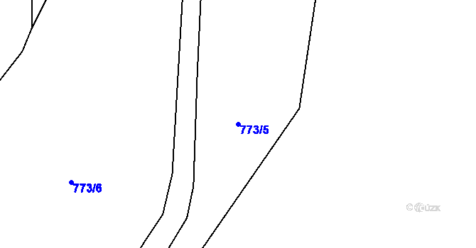 Parcela st. 773/5 v KÚ Blato u Hůrek, Katastrální mapa