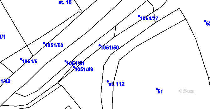 Parcela st. 52/12 v KÚ Senotín, Katastrální mapa